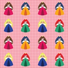 Pattern with princesses
