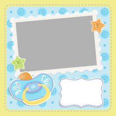Cute template for baby's card N20