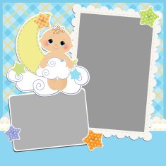 Cute template for baby's card N21