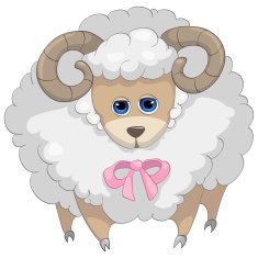 Cartoon Character Sheep N2