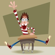 Excited Answer Student