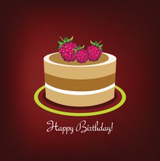 vector birthday cake N7