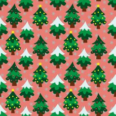 Christmas theme tree background seamless pattern