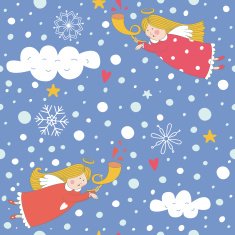Seamless pattern with Christmas angels N11