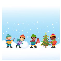 Children celebrate the Winter Holidays