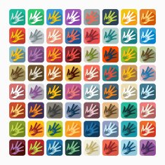 Flat design hand N10