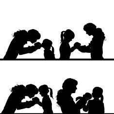 Vector silhouette of family N428