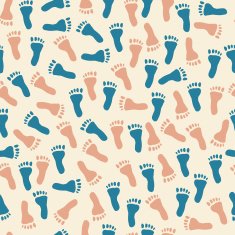Seamless pattern with colorful footprints N2