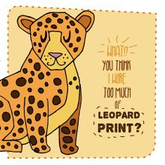 Leopard hand drawn illustration Vector