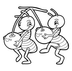 Coloring book (ants and cherries)