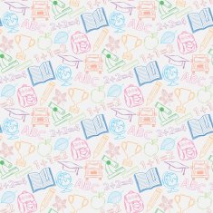 Seamless pattern Back to school N3
