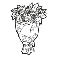 Coloring book (floral bouquet) N4