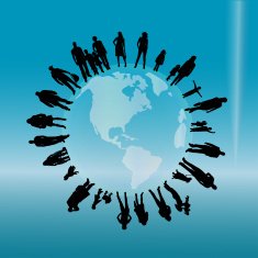 Vector silhouette of a people N7