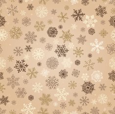 Winter Snow Flakes Doodle Seamless Background N2