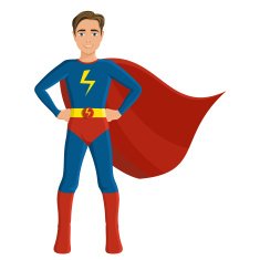 Boy in Superhero Costume N6