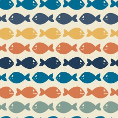 Color abstract fish pattern Background Vintage Wallpaper
