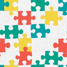 Puzzle seamless pattern
