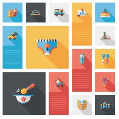 kid toys flat ui background eps10 N19