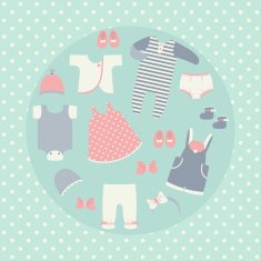 Baby clothes set Pastel colors