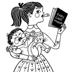 Mother with Crying Baby N2