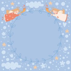 Wreath with two angels N2