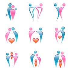 Vector Love Family Icons