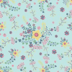 Tender Floral Seamless pattern Flowers branches