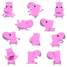 Cute Little Hippos