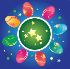 Colourful Easter greeting card or tile N2