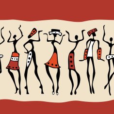 African dancers silhouette N2