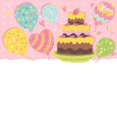 Happy Birthday card background with cake N12
