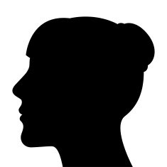 Silhouette of a woman head N3