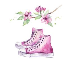 Watercolor sneakers