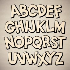 Hand drawn cartoon doodle font N5