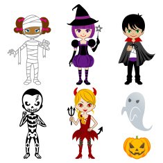 Halloween Cute monsters