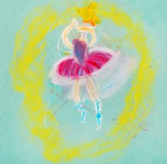children drawing - dancing ballerina