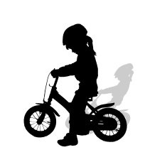 Vector silhouette of girl N134