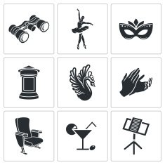 Ballet Vector Icons Set