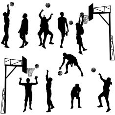 men playing basketball