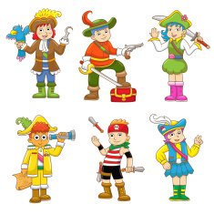 set of pirate child cartoon N2