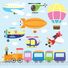 Cute Vehicles Set