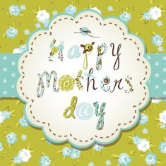 Template frame design for a Mother's Day card