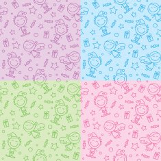christmas hand drawn patterns