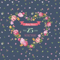 Baby Shower or Arrival Cards - with Spring Blossom Flowers