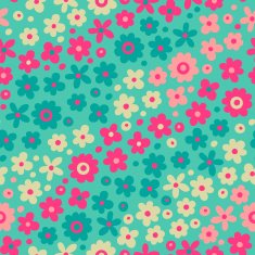Seamless pattern with cute flowers N10
