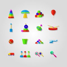 Icons for children toys