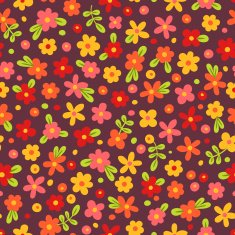 Seamless pattern with cute flowers N12