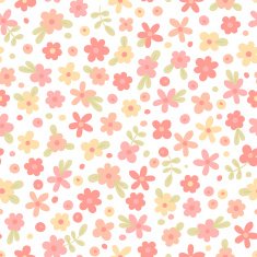 Seamless pattern with cute flowers N13