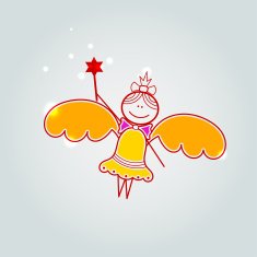 Gift card with little fairy