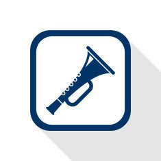 trumpet flat icon